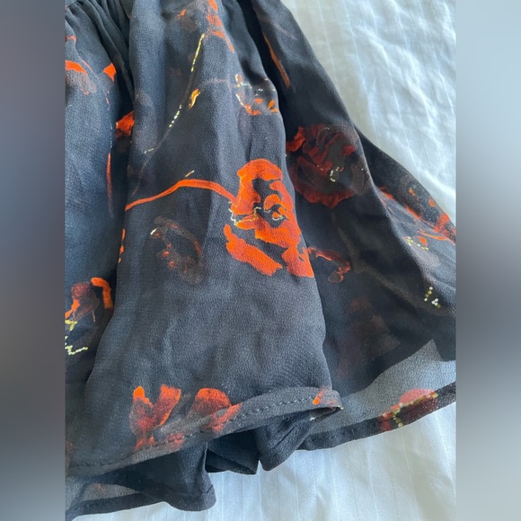 Sheer black with red flowers, size 10, The Kooples dress - Picture 5 of 9